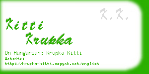 kitti krupka business card